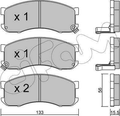 Cifam 822-394-0 - Комплект спирачно феродо, дискови спирачки vvparts.bg