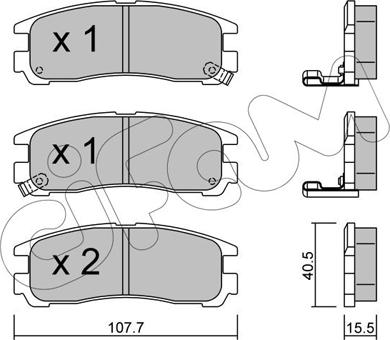 Cifam 822-398-0 - Комплект спирачно феродо, дискови спирачки vvparts.bg