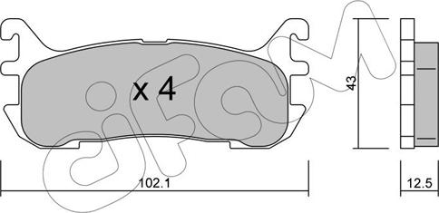 Cifam 822-393-0 - Комплект спирачно феродо, дискови спирачки vvparts.bg