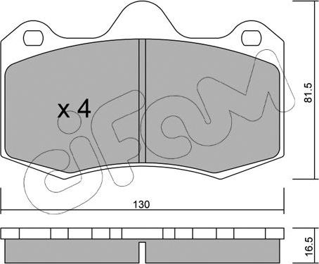 Cifam 822-392-0 - Комплект спирачно феродо, дискови спирачки vvparts.bg