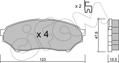 Cifam 822-397-0 - Комплект спирачно феродо, дискови спирачки vvparts.bg