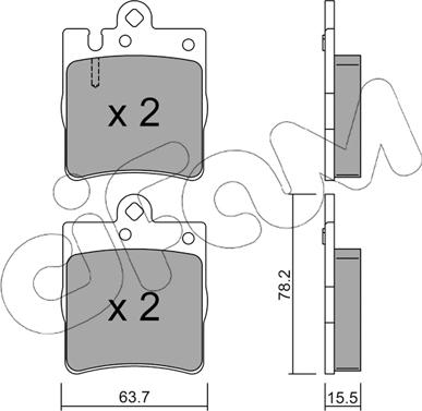 Cifam 822-344-0 - Комплект спирачно феродо, дискови спирачки vvparts.bg