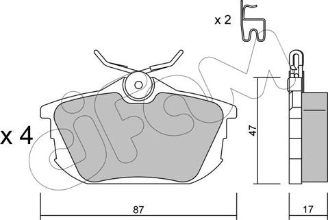 Cifam 822-347-0 - Комплект спирачно феродо, дискови спирачки vvparts.bg