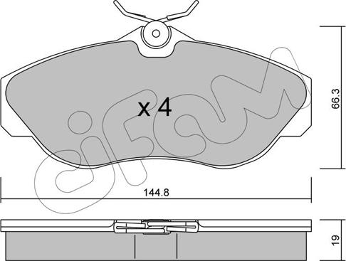 Cifam 822-350-0 - Комплект спирачно феродо, дискови спирачки vvparts.bg