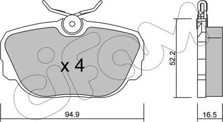 Cifam 822-351-0 - Комплект спирачно феродо, дискови спирачки vvparts.bg