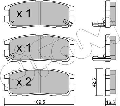 Cifam 822-358-0 - Комплект спирачно феродо, дискови спирачки vvparts.bg