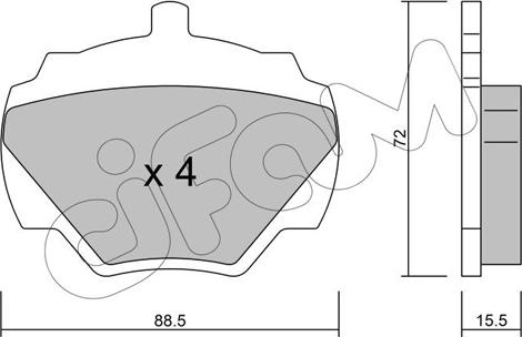 Cifam 822-353-0 - Комплект спирачно феродо, дискови спирачки vvparts.bg