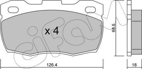 Cifam 822-352-0 - Комплект спирачно феродо, дискови спирачки vvparts.bg