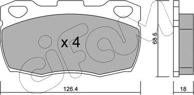 Cifam 822-352-1 - Комплект спирачно феродо, дискови спирачки vvparts.bg