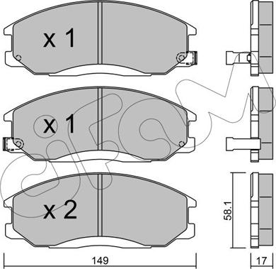 Cifam 822-364-0 - Комплект спирачно феродо, дискови спирачки vvparts.bg