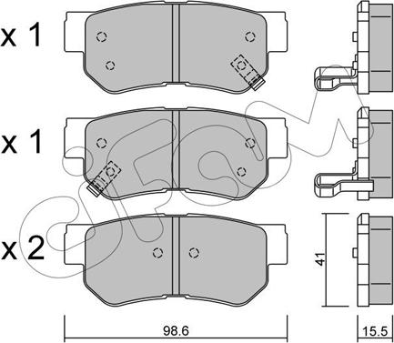 Cifam 822-365-0 - Комплект спирачно феродо, дискови спирачки vvparts.bg