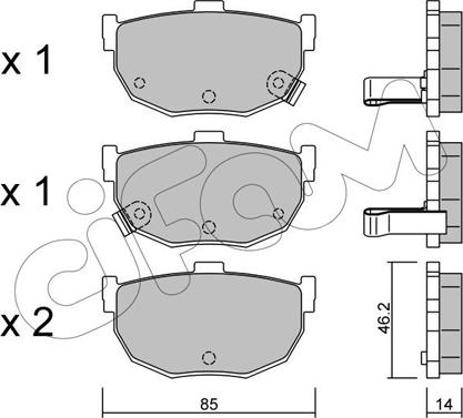 Cifam 822-362-0 - Комплект спирачно феродо, дискови спирачки vvparts.bg