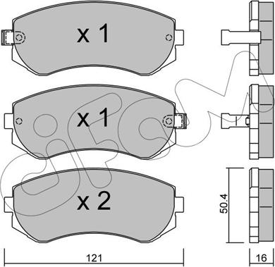 Cifam 822-304-0 - Комплект спирачно феродо, дискови спирачки vvparts.bg