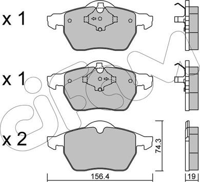 Cifam 822-314-1 - Комплект спирачно феродо, дискови спирачки vvparts.bg