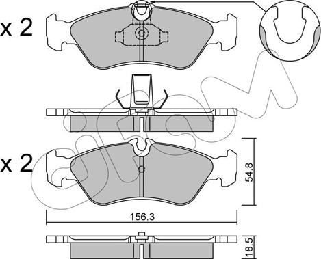 Cifam 822-311-1 - Комплект спирачно феродо, дискови спирачки vvparts.bg