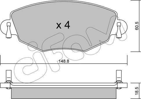 Cifam 822-318-0 - Комплект спирачно феродо, дискови спирачки vvparts.bg