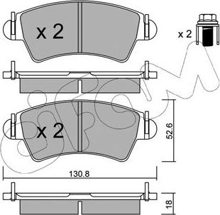 Cifam 822-313-0 - Комплект спирачно феродо, дискови спирачки vvparts.bg