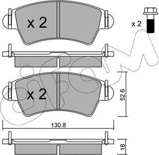 Cifam 822-313-1 - Комплект спирачно феродо, дискови спирачки vvparts.bg