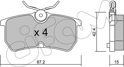 Cifam 822-317-0 - Комплект спирачно феродо, дискови спирачки vvparts.bg