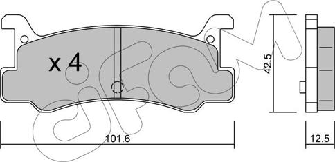 Cifam 822-389-0 - Комплект спирачно феродо, дискови спирачки vvparts.bg