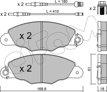 Cifam 822-334-1 - Комплект спирачно феродо, дискови спирачки vvparts.bg