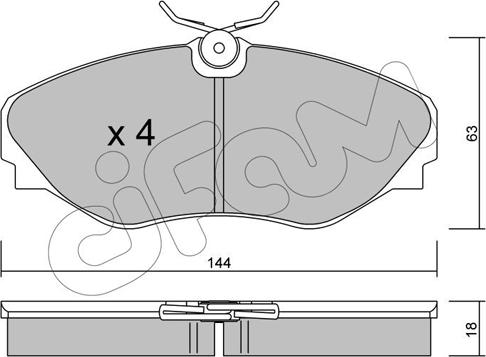 Cifam 822-338-0 - Комплект спирачно феродо, дискови спирачки vvparts.bg