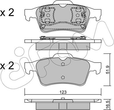 Cifam 822-337-0 - Комплект спирачно феродо, дискови спирачки vvparts.bg