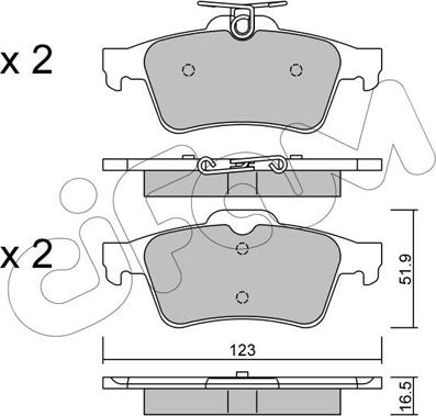 Cifam 822-337-1 - Комплект спирачно феродо, дискови спирачки vvparts.bg