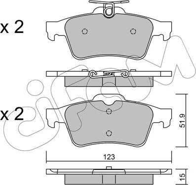 Cifam 822-337-3 - Комплект спирачно феродо, дискови спирачки vvparts.bg