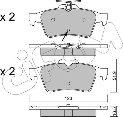 Cifam 822-337-2 - Комплект спирачно феродо, дискови спирачки vvparts.bg