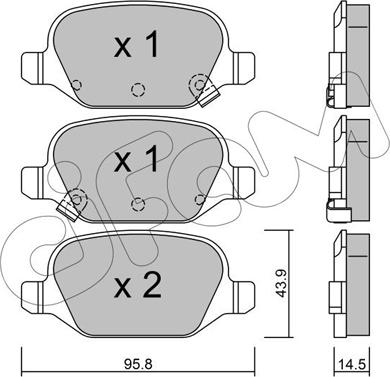 Cifam 822-324-5 - Комплект спирачно феродо, дискови спирачки vvparts.bg