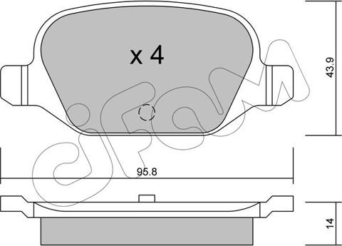 Cifam 822-324-0 - Комплект спирачно феродо, дискови спирачки vvparts.bg