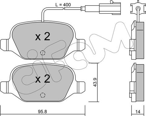 Cifam 822-324-3 - Комплект спирачно феродо, дискови спирачки vvparts.bg