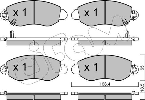 Cifam 822-320-0 - Комплект спирачно феродо, дискови спирачки vvparts.bg