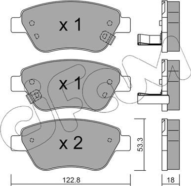 Cifam 822-321-4 - Комплект спирачно феродо, дискови спирачки vvparts.bg