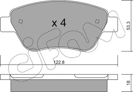 Cifam 822-321-1 - Комплект спирачно феродо, дискови спирачки vvparts.bg