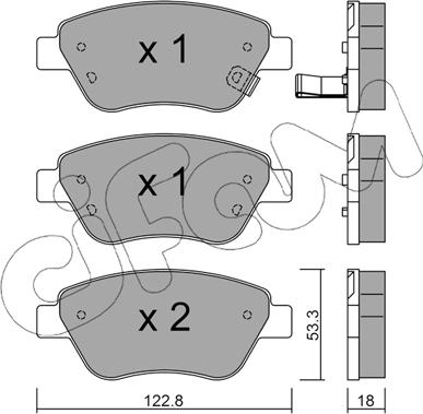 Cifam 822-321-2 - Комплект спирачно феродо, дискови спирачки vvparts.bg