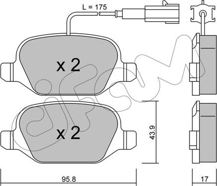 Cifam 822-323-2 - Комплект спирачно феродо, дискови спирачки vvparts.bg