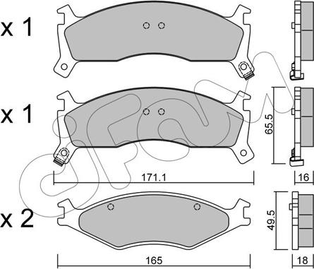 Cifam 822-375-0 - Комплект спирачно феродо, дискови спирачки vvparts.bg