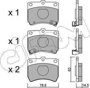 Cifam 822-370-0 - Комплект спирачно феродо, дискови спирачки vvparts.bg