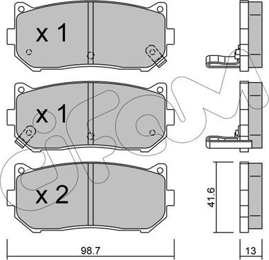 Cifam 822-372-0 - Комплект спирачно феродо, дискови спирачки vvparts.bg