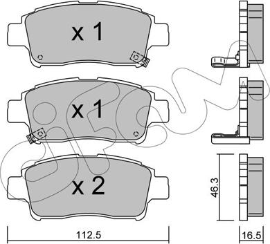 Cifam 822-292-0 - Комплект спирачно феродо, дискови спирачки vvparts.bg