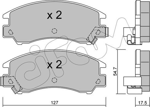 Cifam 822-241-0 - Комплект спирачно феродо, дискови спирачки vvparts.bg