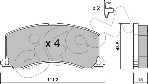 Cifam 822-248-0 - Комплект спирачно феродо, дискови спирачки vvparts.bg