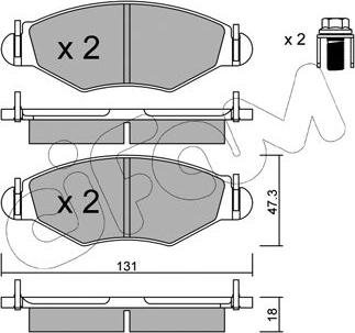 Cifam 822-254-0 - Комплект спирачно феродо, дискови спирачки vvparts.bg