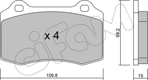 Cifam 822-251-2 - Комплект спирачно феродо, дискови спирачки vvparts.bg