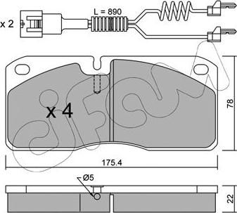 Cifam 822-269-3K - Комплект спирачно феродо, дискови спирачки vvparts.bg