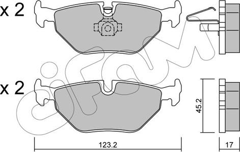 Cifam 822-261-0 - Комплект спирачно феродо, дискови спирачки vvparts.bg