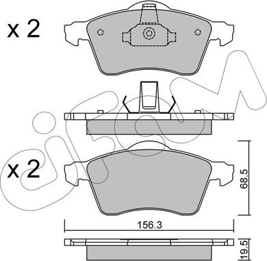 Cifam 822-263-0 - Комплект спирачно феродо, дискови спирачки vvparts.bg