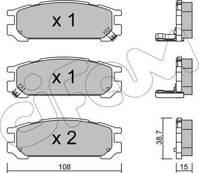 Cifam 822-204-0 - Комплект спирачно феродо, дискови спирачки vvparts.bg